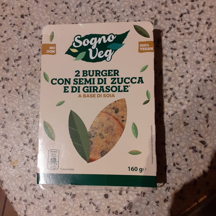 photo of Sogno veg 2 burger con semi di zucca e girasole shared by @fra102030 on  31 Aug 2020 - review