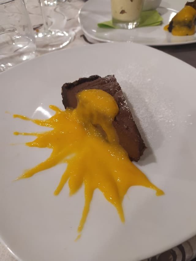 Photo of the dish “Raw Vegan Chocolate Cake With Mango Mousse”
