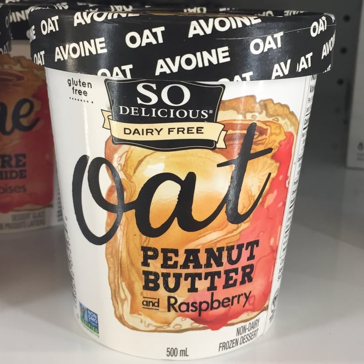 review photo of So Delicious Dairy Free Oatmilk Peanut Butter and Raspberry Ice Cream shared by @dovaillancourt on 23 Jun 2021 - review