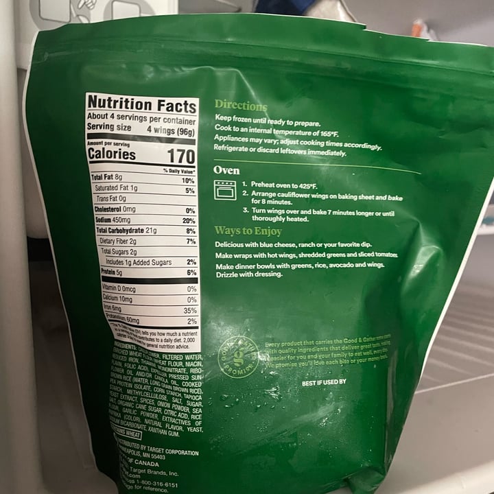 review photo of Good & Gather buffalo style cauliflower wings shared by @lauren5151 on 03 Jul 2022 - review