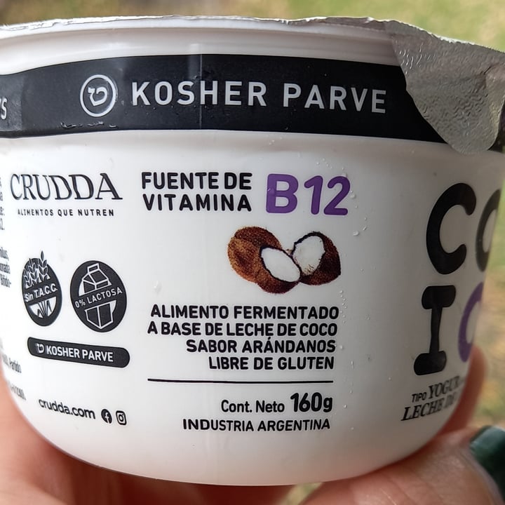 review photo of Crudda Yogur a Base de Coco sabor ArĂĄndanos shared by @caroyebra on 25 Feb 2021 - review