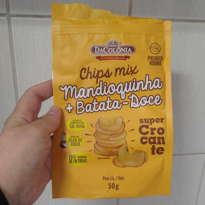 photo of DaColônia Chips mandioquinha + batata-doce shared by @fefrischrib on  21 Aug 2022 - review