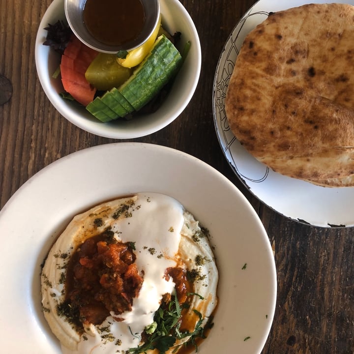 photo of Newtown Matbucha Hummus Plate; Halva Roll; Coconut Cake shared by @camillet13 on  01 Apr 2020 - review