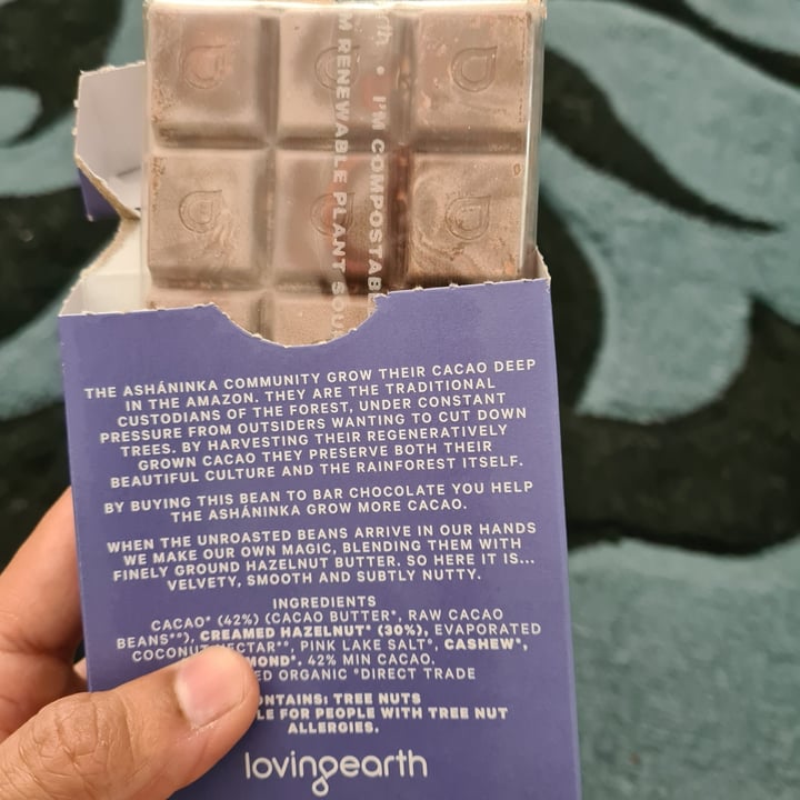 photo of lovingearth Hazelnut Mylk chocolate shared by @rajeve on  22 Mar 2021 - review