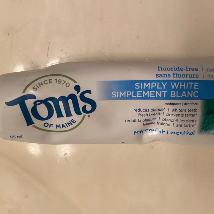 review photo of Tom's of Maine Clean & Fresh Flouride Free Toothpaste shared by @robmcneil on 26 Feb 2021 - review