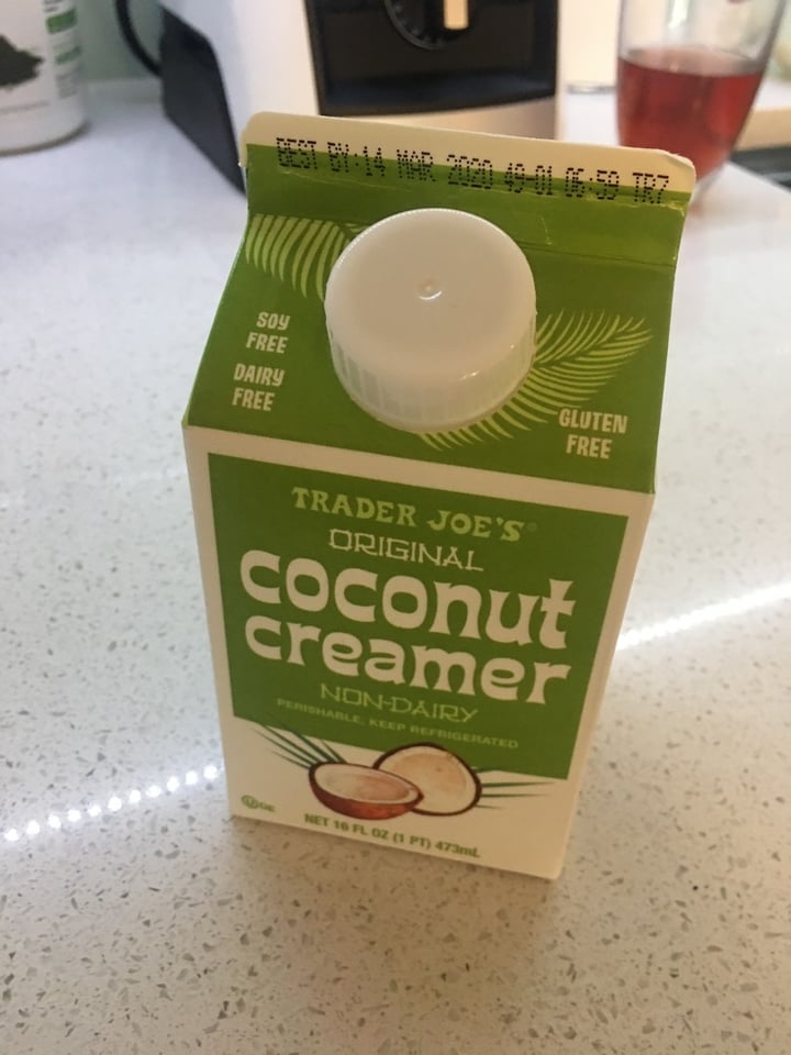 photo of Trader Joe's Coconut creamer shared by @felicitasnyc on  01 Mar 2020 - review