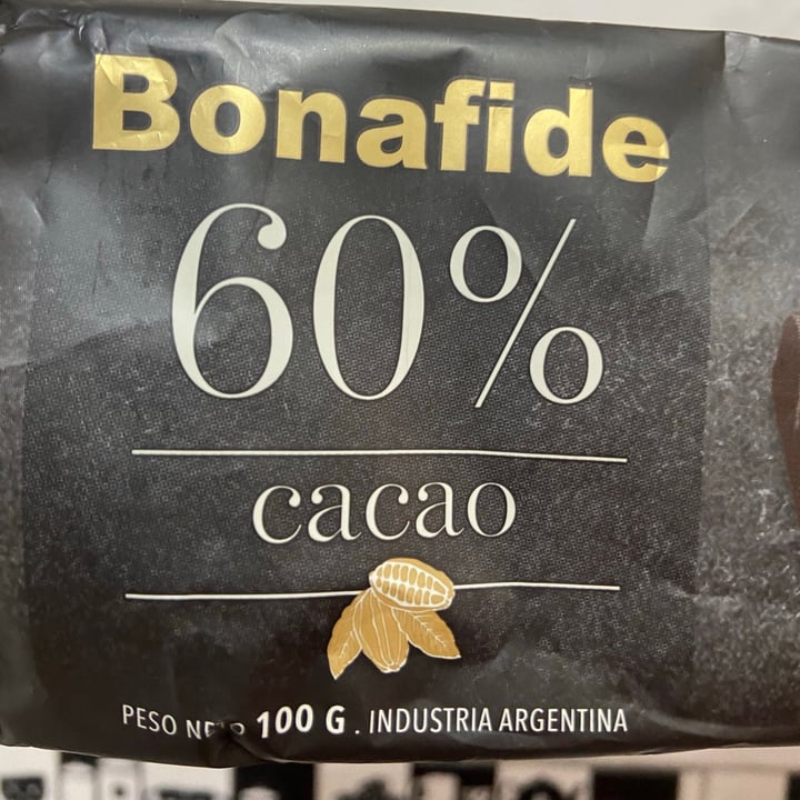 photo of Bonafide Chocolate 60% shared by @veganeandoenbsas on  07 Aug 2021 - review