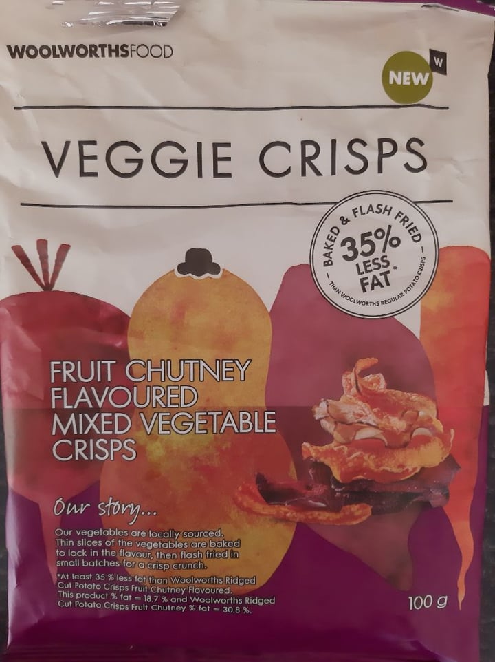 photo of Woolworths Food Veggie Crisps Fruit Chutney Flavoured Mixed Vegetable Crisps shared by @chloekingdom on  04 Apr 2020 - review