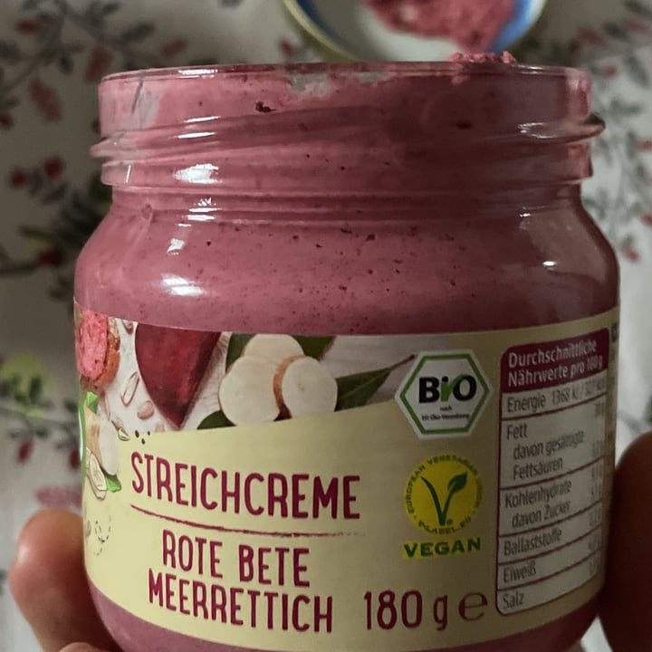 review photo of dmBio Streichcreme Rote Bete Meerrettich shared by @rosemec on 15 Mar 2022 - review