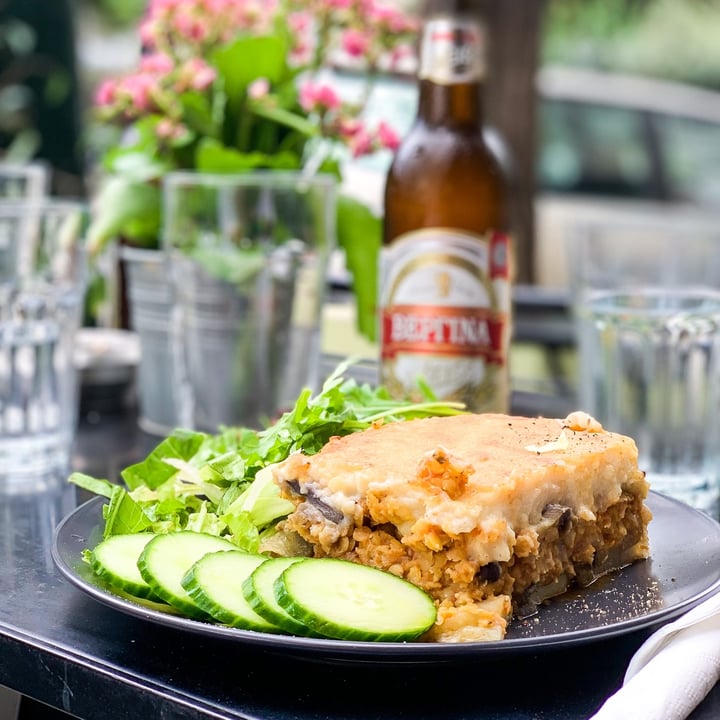 photo of Veganaki Moussaka shared by @vegandfred on  27 Nov 2020 - review