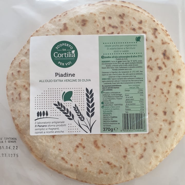 photo of Cortilia Piadine all'olio EVO shared by @simur on  15 Mar 2022 - review