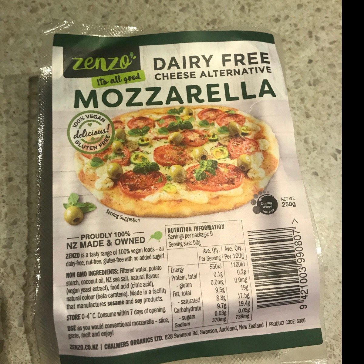 Zenzo Dairy Free Mozzarella Reviews abillion