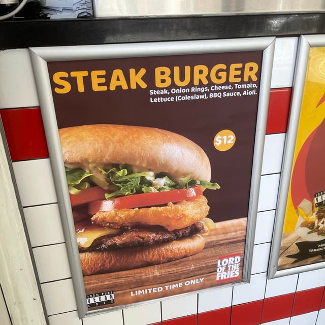 Foto del plato “steak burger”