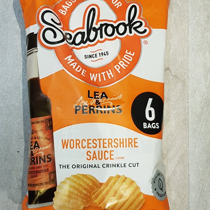 photo of Seabrook Lea & Perrins Worcester Sauce Crisps shared by @vegancreature on  28 Apr 2021 - review