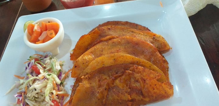 review photo of Villa Ciruela Tacos Rojos Veganos shared by @areliruiz on 29 Mar 2020 - review
