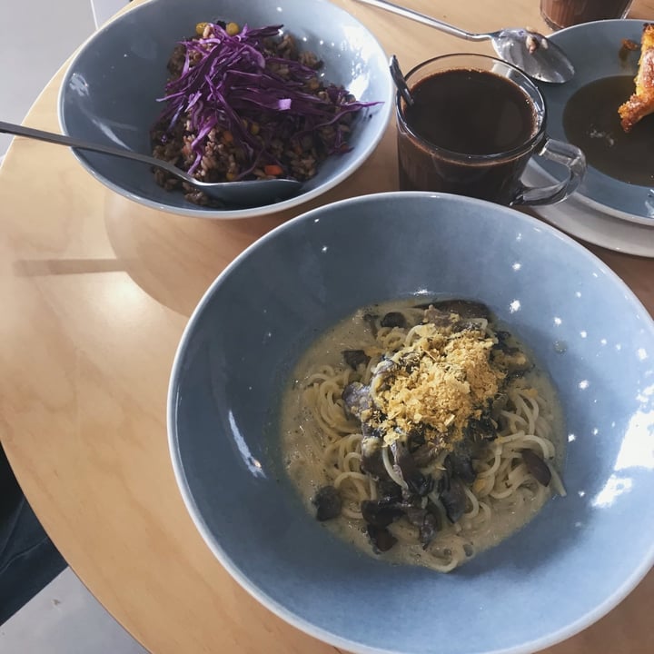 photo of Real Food Mushroom Soy Carbonara shared by @mariaubergine on  05 Oct 2020 - review