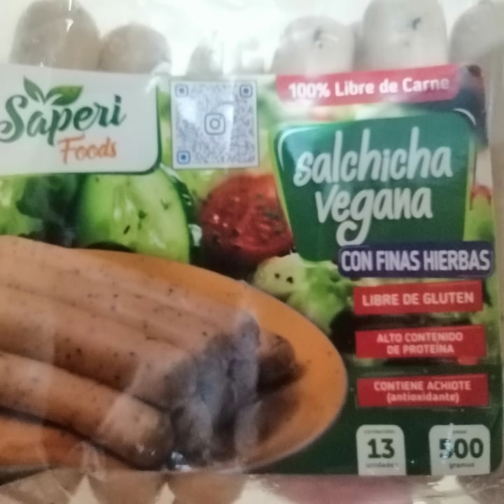 photo of Saperi Foods Salchichas Veganas Finas Hierbas shared by @fabri7 on  01 Jan 2022 - review