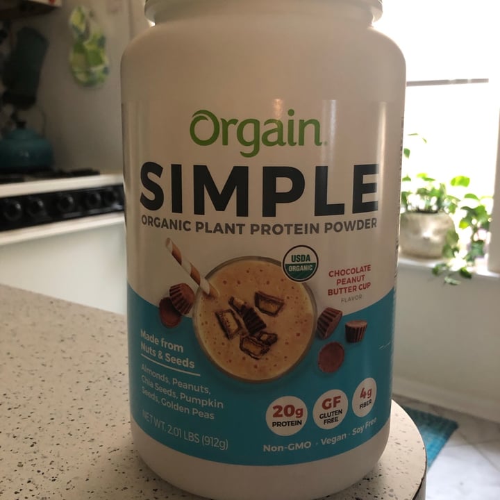 photo of Orgain Chocolate Peanut Butter Protein Powder shared by @clarendiee on  02 Aug 2020 - review