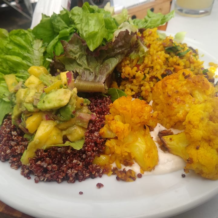 photo of Loreto Garden Bar Veganizer 9000 Arroz Especiado Con Almendras, Ceviche De Mango Y Palta, Quinoa Roja, Coliflor Asado, Queso De Caju+ Verdes. shared by @dairizz on  31 Jan 2022 - review