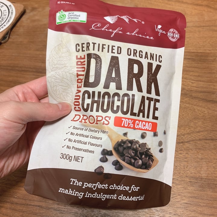 photo of Chef's choice Organic dark chocolate couverture drops shared by @takeshi on  15 Apr 2022 - review