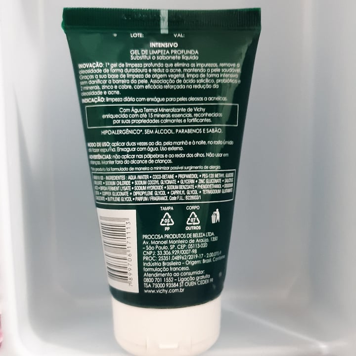 review photo of Vichy gel de limpeza profunda shared by @beatrizcustodio on 17 Sep 2022 - review