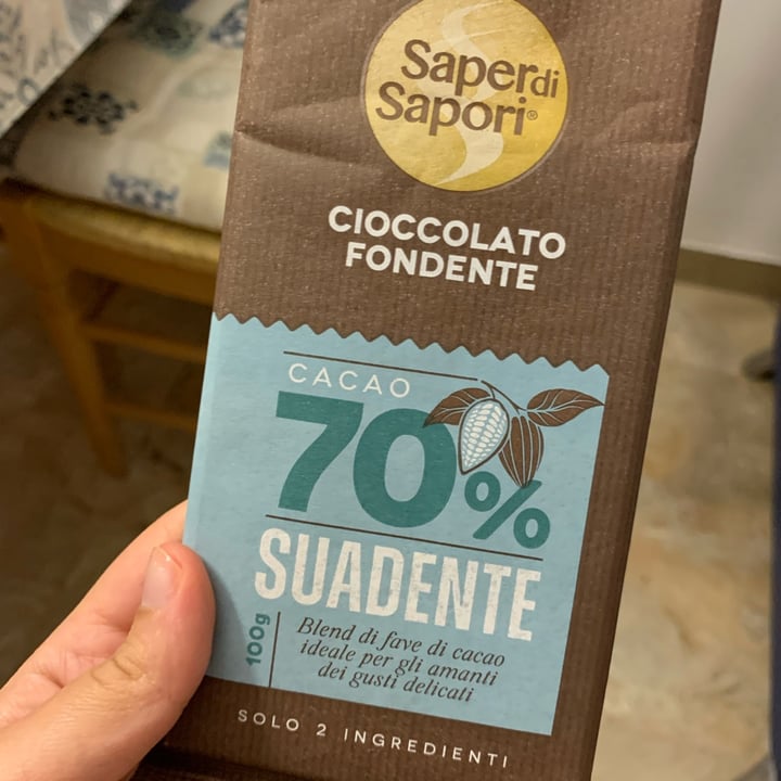 photo of Saper di Sapori  Cioccolato fondente 70% shared by @veganzuzi on  31 May 2022 - review