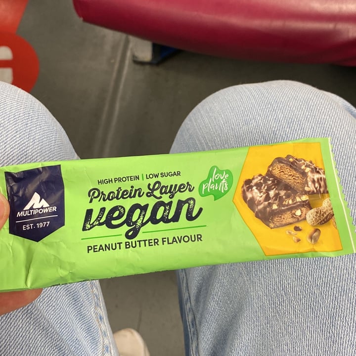 photo of Multipower Vegan Protein Layer Peanut Butter Bar shared by @tib on  10 Oct 2022 - review