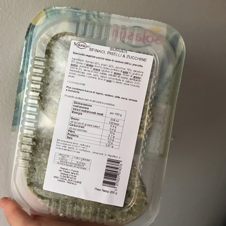 review photo of Sojasun Burger Spinaci, Piselli e Zucchine shared by @valeria96 on 27 May 2022 - review
