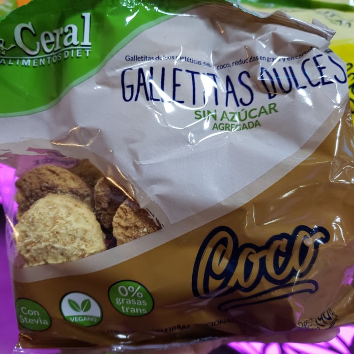 photo of Ceral Alimentos Diet Galletas Dulces Sabor Coco Sin Azúcar Agregada shared by @sisisoydelfi on  10 Jul 2021 - review