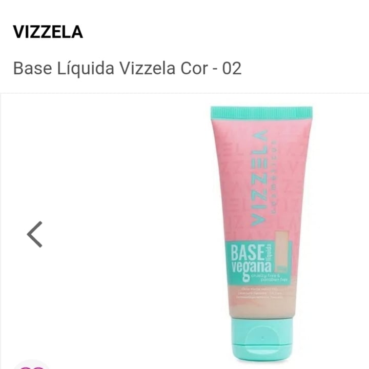 photo of Vizzela Cosméticos Base Vegana Líquida shared by @janainna on  21 Jun 2022 - review