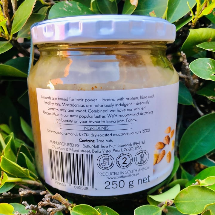 photo of ButtaNutt Almond Macadamia Nut Butter shared by @mayavegan on  19 Jan 2021 - review