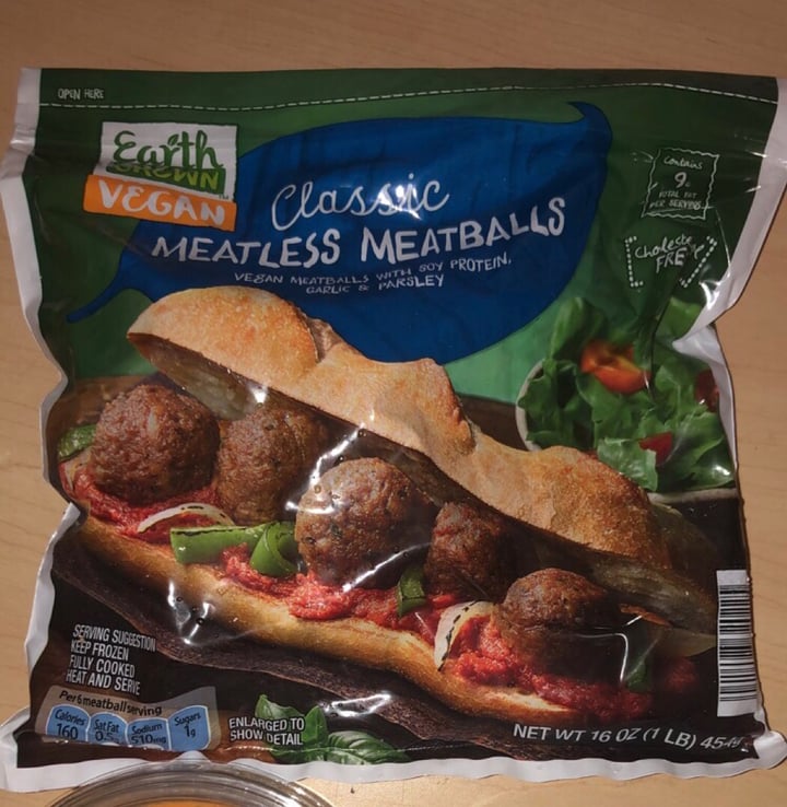 photo of Earth Grown Classic Meatless Meatballs shared by @jkoury on  07 Oct 2019 - review