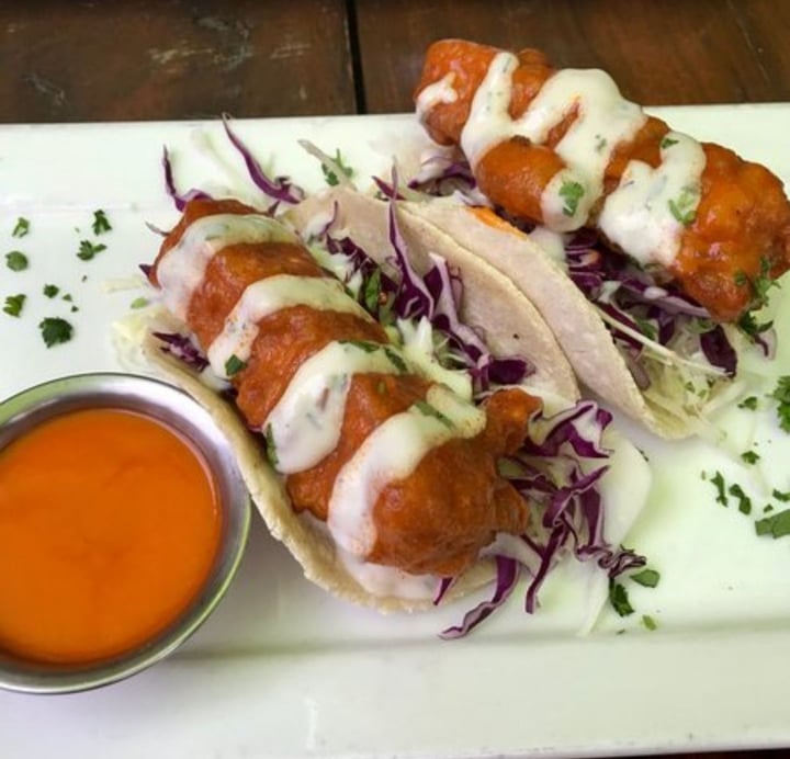 review photo of Tucos Taco Lounge Buffalo Tempeh Tacos shared by @distantstarwoman on 01 Apr 2020 - review