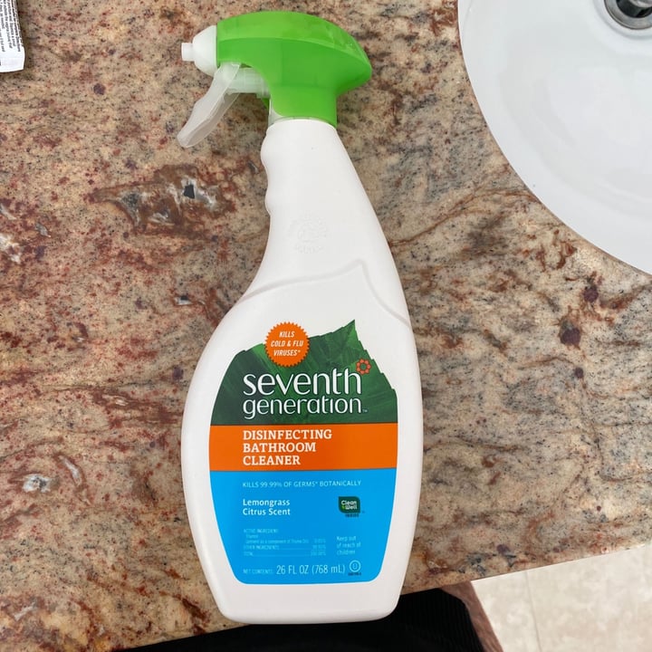 photo of Seventh Generation Disinfecting Muti-Surface Cleaner Lemongrass Citrus shared by @jessicabenson on  01 Dec 2020 - review