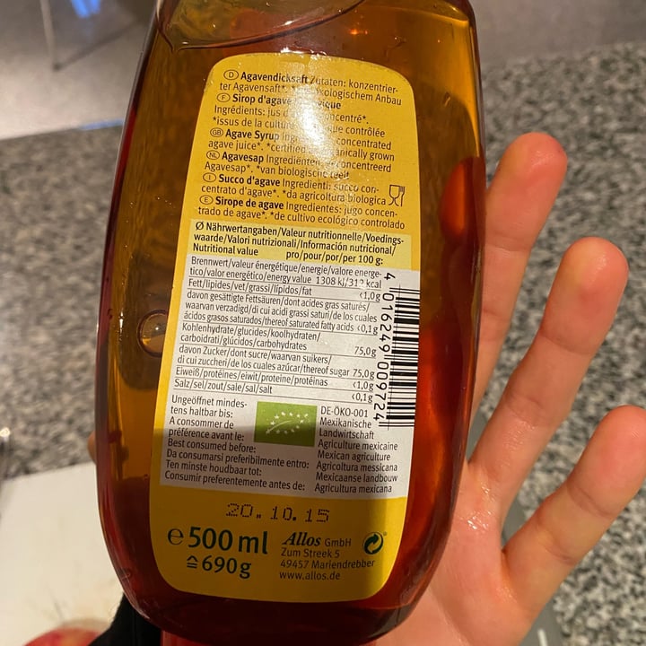 photo of Allos Sirop D'agave shared by @inespressable on  18 May 2022 - review