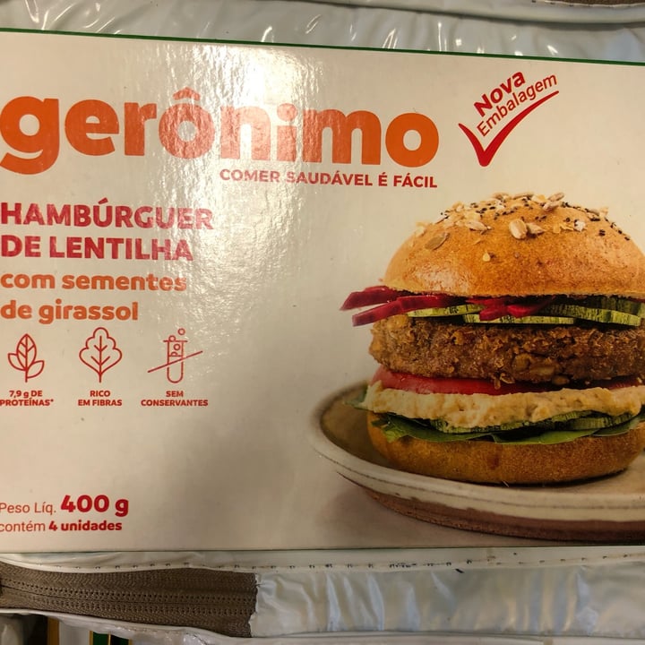 review photo of Gerônimo Hamburger De Lentilha Com Sementes De Girassol shared by @brunaalencar on 15 May 2022 - review
