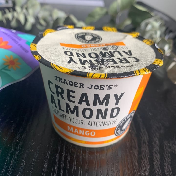 photo of Trader Joe's Creamy Almond Cultured Yogurt Alternative Mango shared by @hereforareason on  14 Apr 2021 - review