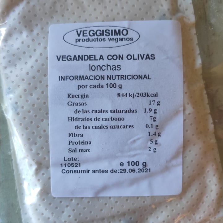 photo of Veggisimo Vegandela de Olivas en Lonchas shared by @bettt on  28 Aug 2021 - review