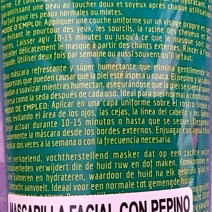 review photo of Freeman Beauty Mascarilla facial de pepino shared by @mielmiel on 14 Dec 2020 - review