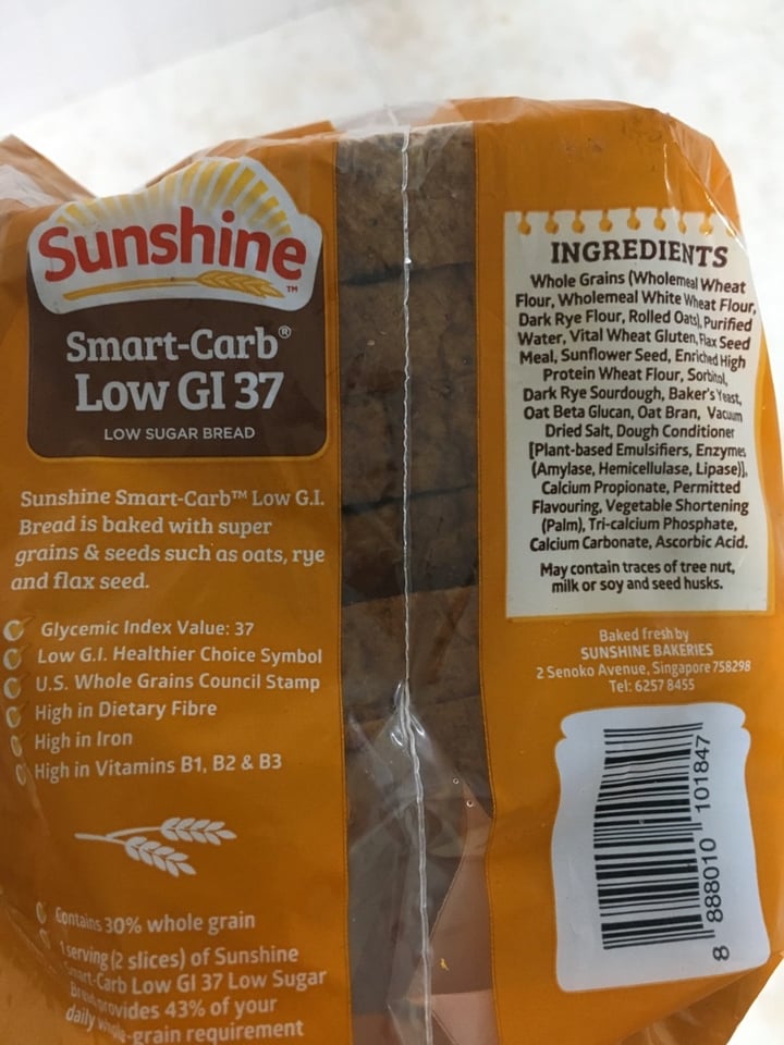 photo of Sunshine Bakeries  Smart-Carb ® Low GI 37 (360g) shared by @speedico on  16 Jan 2020 - review