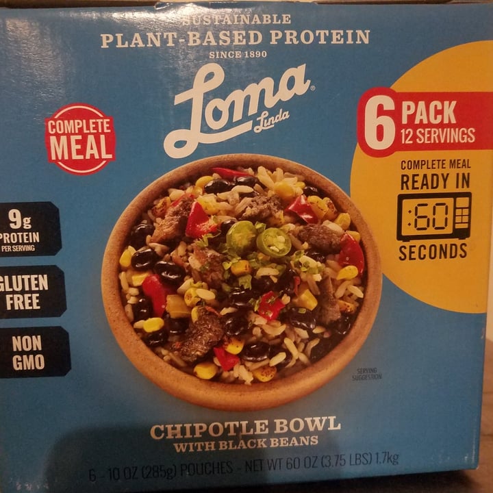 photo of Loma Linda Chipotle Bowl with Black Beans shared by @doglover1 on  26 Jun 2021 - review