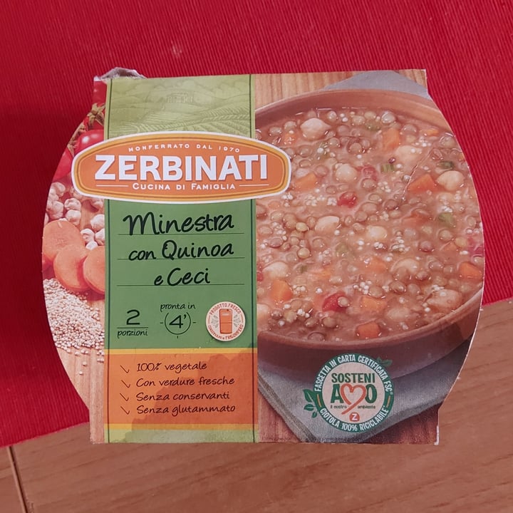 photo of Zerbinati Minestra Con Quinoa E Ceci shared by @elenusi on  03 Oct 2022 - review
