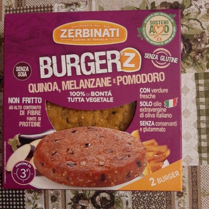photo of Zerbinati Burger Quinoa, Melanzane e Pomodoro shared by @ariannad on  28 Oct 2021 - review