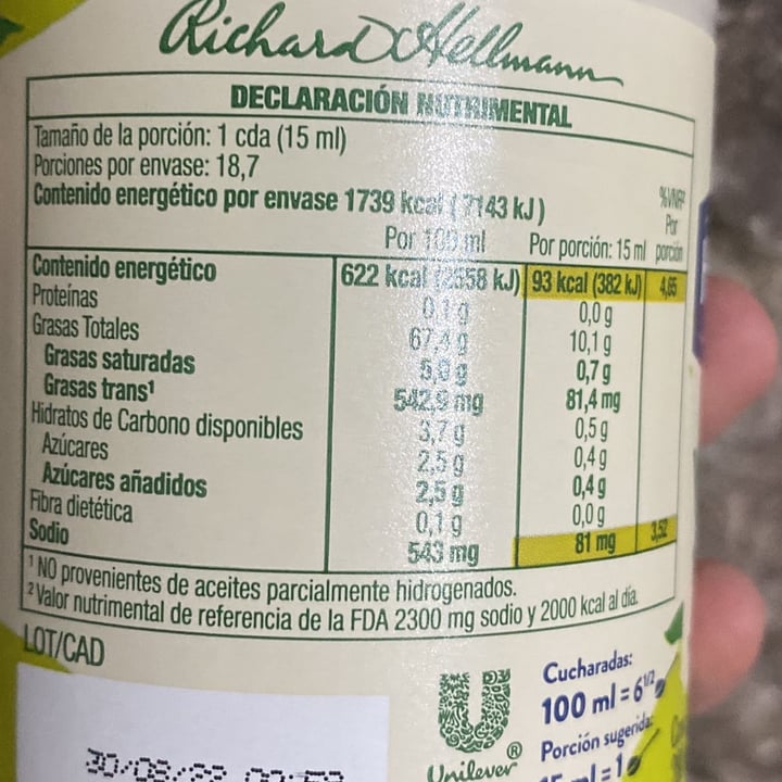 photo of Hellmann’s Aderezos shared by @anaavaal on  22 Apr 2022 - review