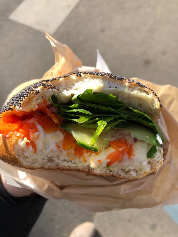 review photo of Budapest Bagel Vienna New York City Lox shared by @ichkannvegan on 27 Feb 2021 - review