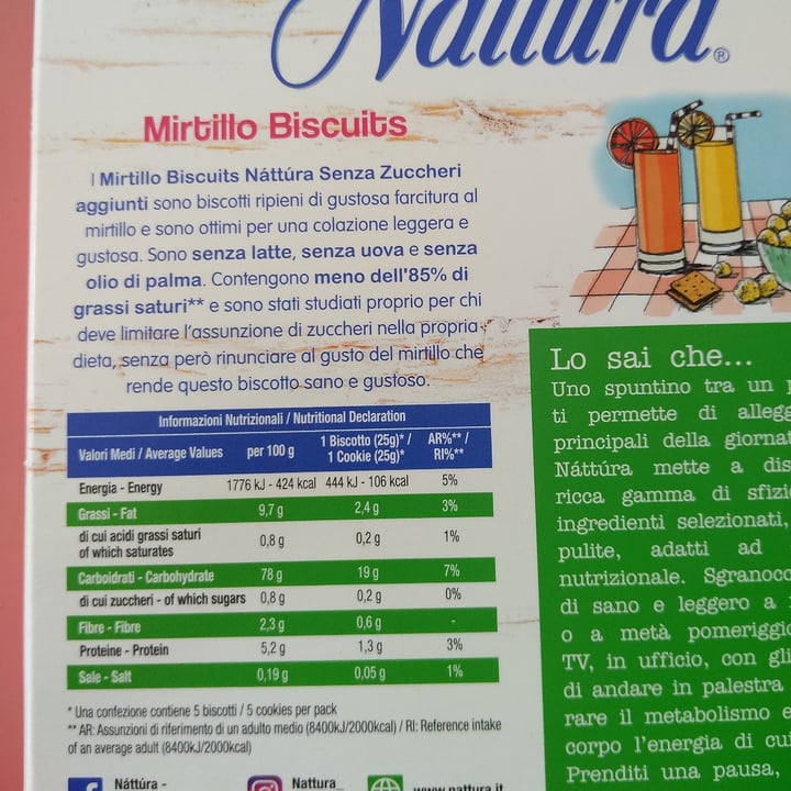 review photo of Nattura mirtillo biscuits shared by @danidemartini on 23 Jun 2022 - review