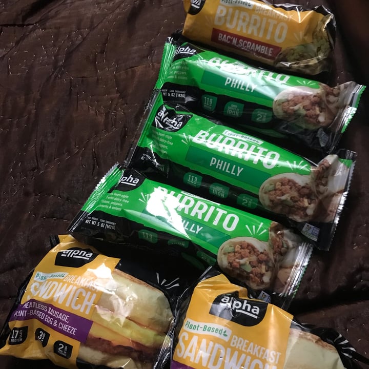 review photo of Alpha Foods Philly Burrito shared by @veganenthusiast4life on 20 Apr 2022 - review