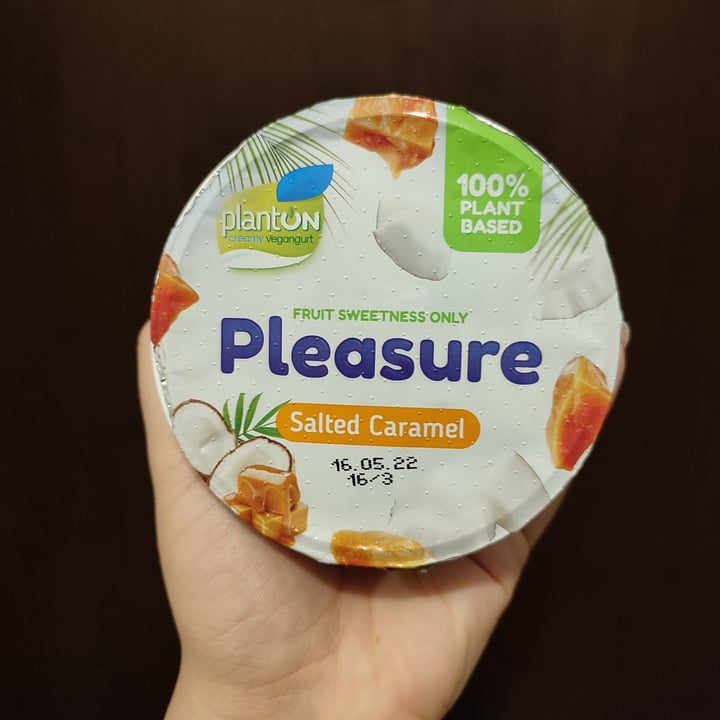 photo of Planton Salted caramel Pleasure yougurt shared by @flouredfingers on  11 Jun 2022 - review