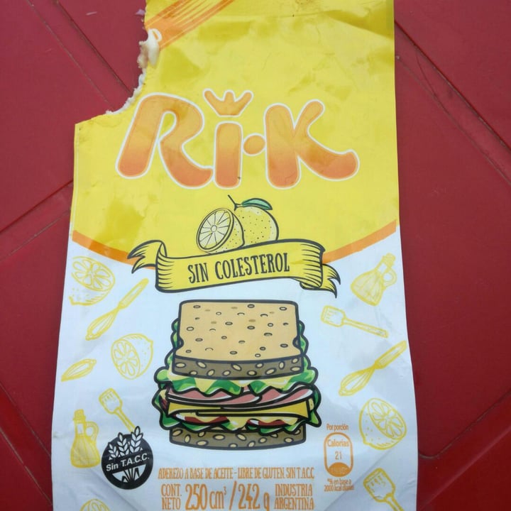review photo of Ri-k Mayonesa Vegana Sin Colesterol shared by @titinachina on 17 Jan 2020 - review