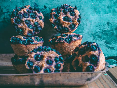 Blueberry Walnut Muffins Vegan Recipe